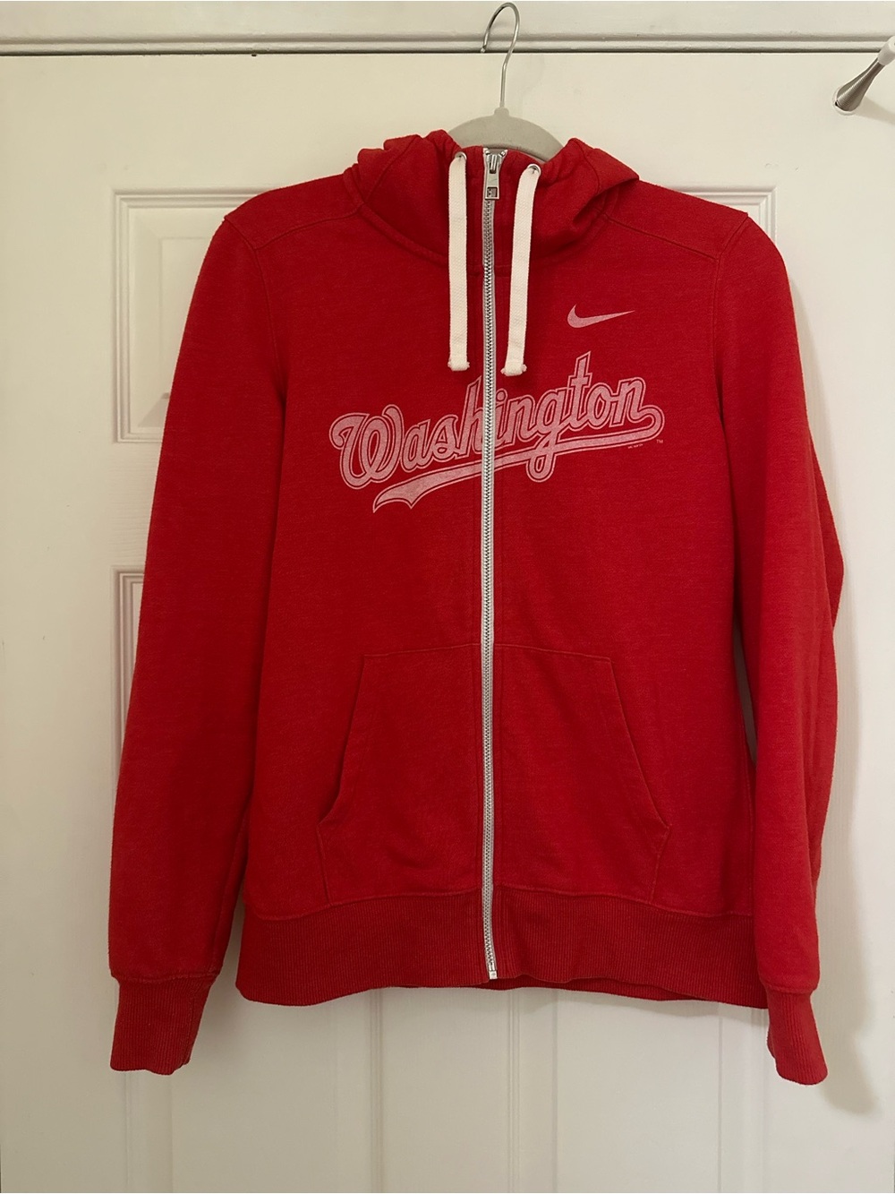 GUC Nike Sz L MLB Washington Nationals Red Full-Zip Hoodie $100 MSRP